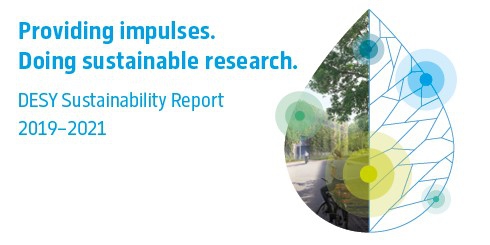 The picture shows the cover sheet of DESY's first sustainability report.