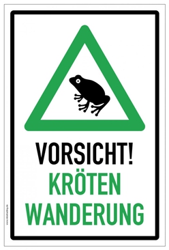 Achtung Krötenwanderung